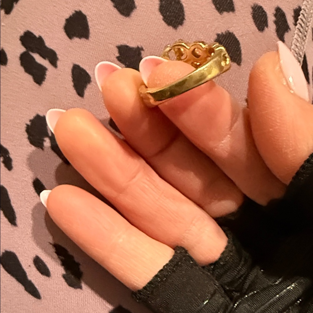 vintage gold-plated cocktail ring, - Picture 5 of 9